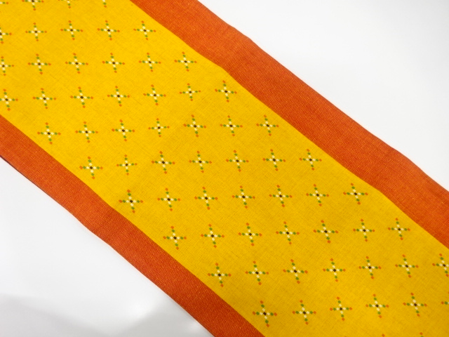 JAPANESE FUKURO OBI / TSUMUGI / WOVEN DIAGONAL GRID